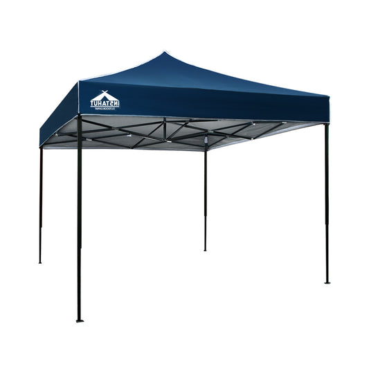 Instahut Gazebo Pop Up Marquee 3x3m Outdoor Tent Folding Wedding Gazebos Navy