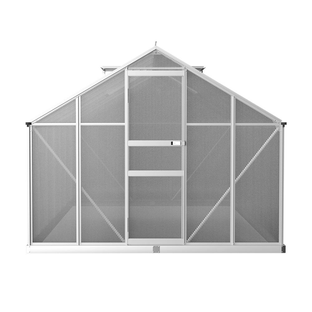 Greenfingers Greenhouse Aluminium Green House Garden Shed Polycarbonate 3.6x2.5M