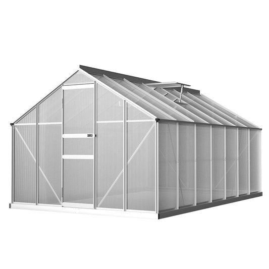 Greenfingers Greenhouse Aluminium Green House Polycarbonate Garden Shed 4.2x2.5M