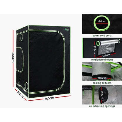 Greenfingers Grow Tent 2200W LED Grow Light Hydroponic Kits System 1.5x1.5x2M