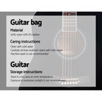 ALPHA 41 Inch Wooden Acoustic Guitar with Accessories set Black