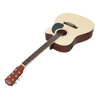 Alpha 41" Inch Electric Acoustic Guitar Wooden Classical with Pickup Capo Tuner Bass Natural