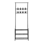 Artiss Clothes Rack Coat Stand Garment Portable Hanger Airer Organiser Shoe Storage Metal Black