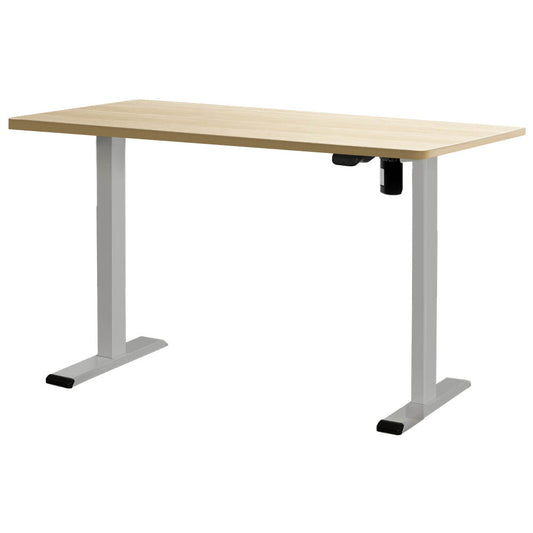 Artiss Electric Standing Desk Motorised Sit Stand Desks Table Grey Oak 140cm