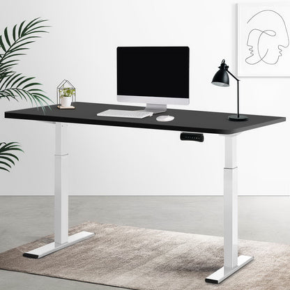 Artiss Standing Desk Electric Adjustable Sit Stand Desks White Black 140cm