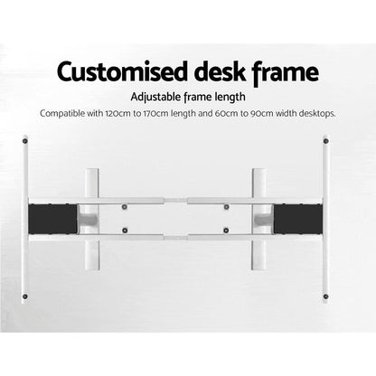 Artiss Electric Standing Desk Height Adjustable Sit Stand Desks White Walnut