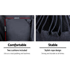 Gardeon Outdoor Hammock Chair with Stand Swing Hanging Hammock with Pillow Grey