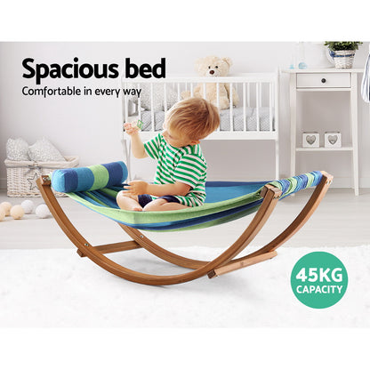 Gardeon Kids Hammock Chair Swing Bed Children with Pillow