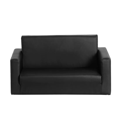 Keezi Kids Sofa 2 Seater Chair Children Flip Open Couch Armchair Black