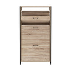 Artiss Shoe Cabinet Shoes Storage Rack Wooden Organiser Up to 24 Pairs Shelf Cupboard Metal Frame