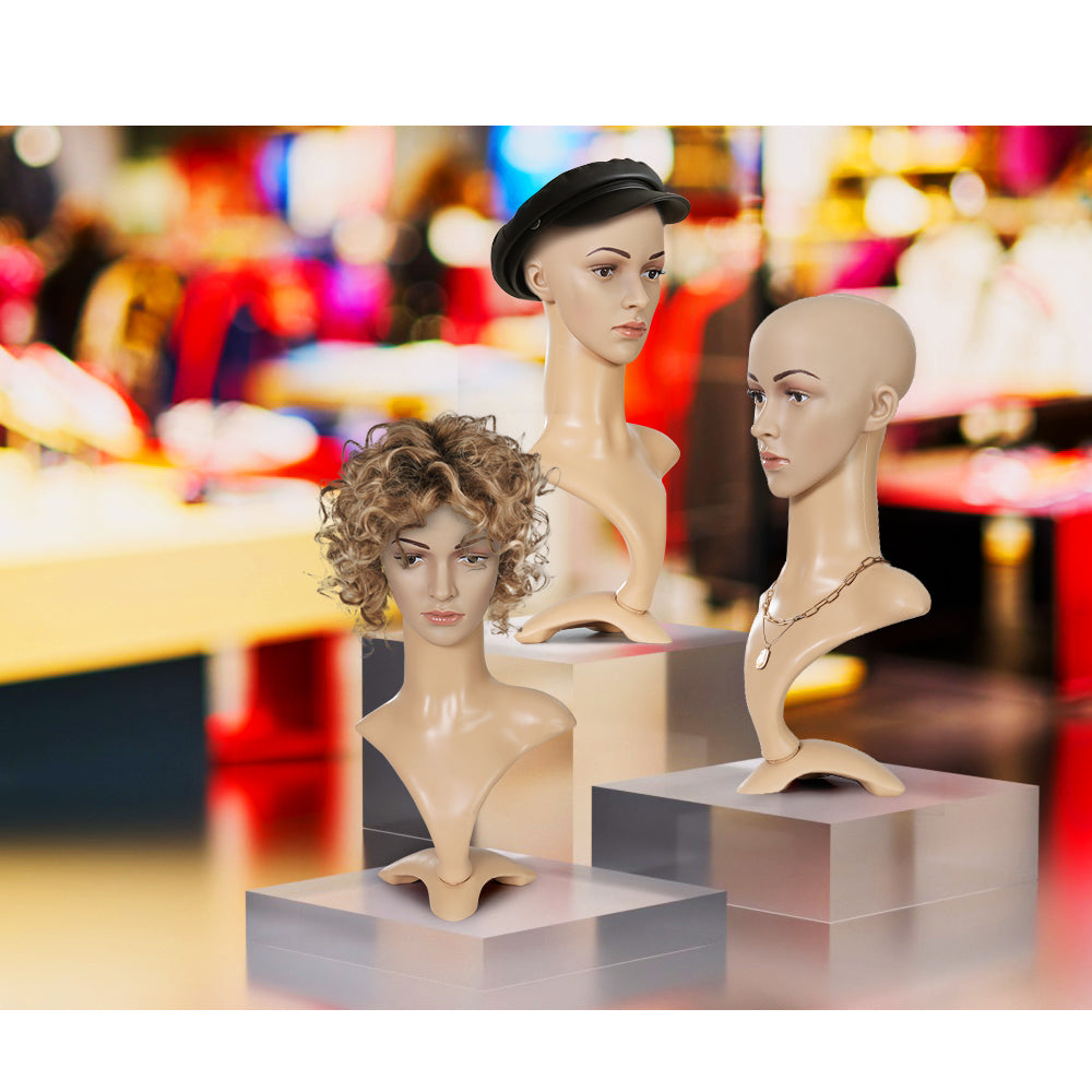 Embellir Female Mannequin Head Dummy Model Display Shop Stand Professional Use