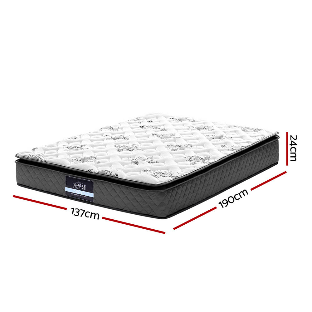 Giselle Bedding Rocco Bonnell Spring Mattress 24cm Thick Double