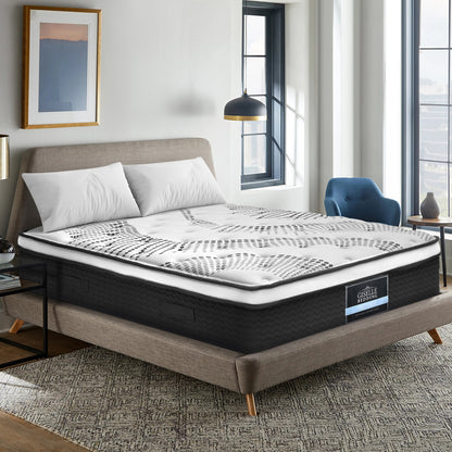 Giselle Bedding Como Euro Top Pocket Spring Mattress 32cm Thick Queen