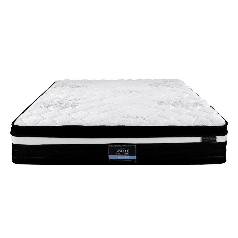 Giselle King Single Bed Mattress Size Extra Firm 7 Zone Pocket Spring Foam 28cm