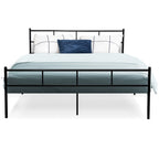 Artiss Metal Bed Frame Queen Size Platform Foundation Mattress Base SOL Black