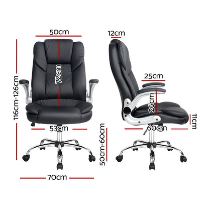 Artiss Kea Executive Office Chair Leather Black