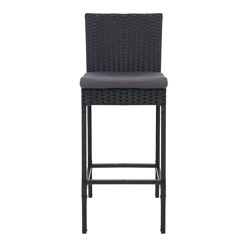 Gardeon Set of 4 Outdoor Bar Stools Dining Chairs Wicker Furniture