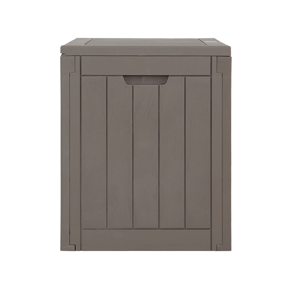 Gardeon Outdoor Storage Box 118L Container Lockable Indoor Garden Toy Tool Shed Grey