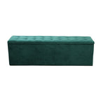 Artiss Storage Ottoman Blanket Box Velvet Foot Stool Rest Chest Couch Green