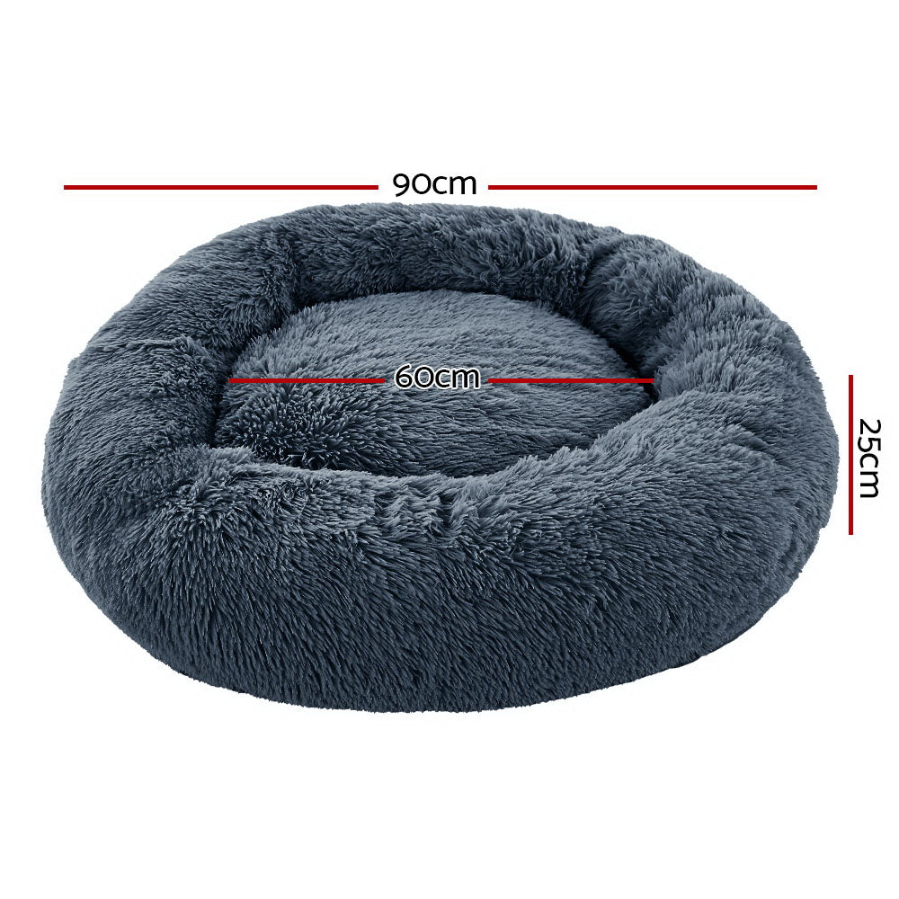 i.Pet Pet Bed Dog Bed Cat Large 90cm Dark Grey