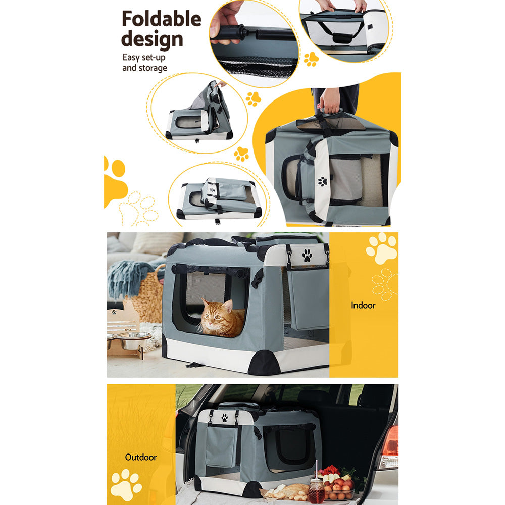 i.Pet Pet Carrier Soft Crate Dog Cat Travel Portable Cage Kennel Foldable 2XL