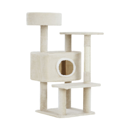 i.Pet Cat Tree Tower Scratching Post Scratcher Wood Condo House Bed Trees 90cm