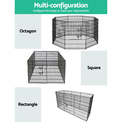 i.Pet Pet Playpen Dog Playpen 2X36" 8 Panel Exercise Cage Enclosure Fence