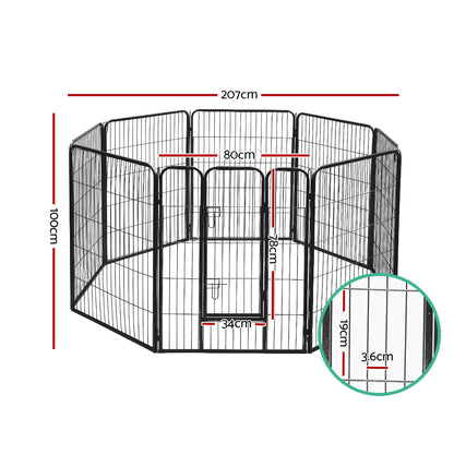 i.Pet Pet Playpen Dog Playpen 40" 8 Panel Puppy Enclosure Fence Cage