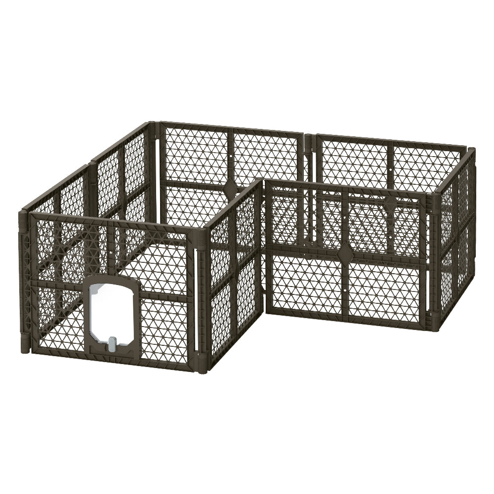 i.Pet Pet Dog Playpen Enclosure 8 Panel Fence Puppy Cage Plastic Play Pen Fold