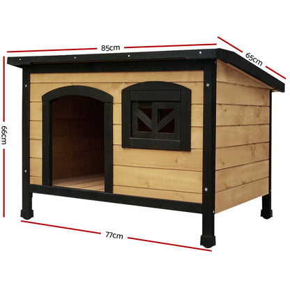 i.Pet Dog Kennel Kennels Outdoor Wooden Pet House Cabin Puppy Large L Outside