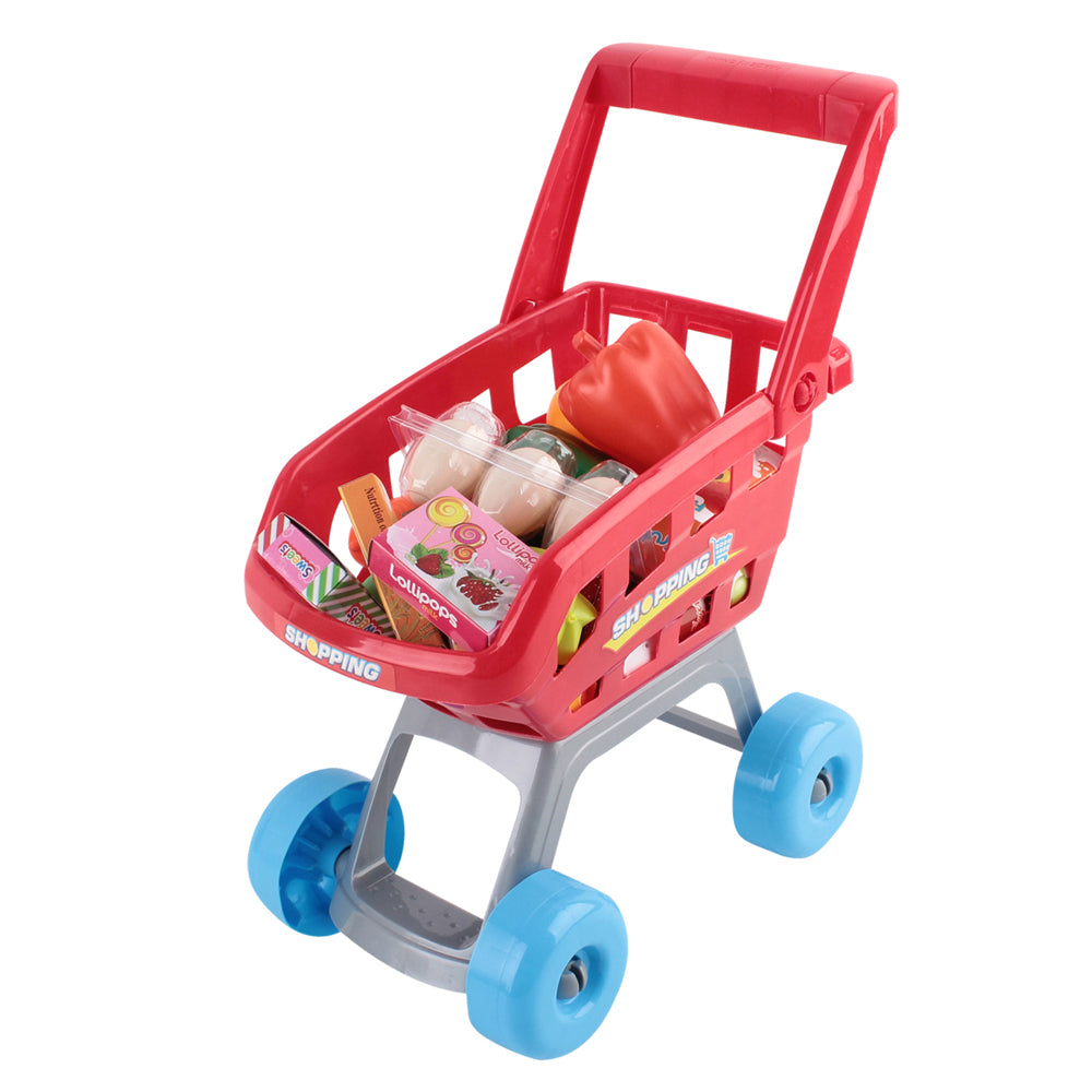 Keezi 24 Piece Kids Super Market Toy Set - Red &amp; White