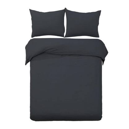 Giselle Quilt Cover Set Classic Black - Queen