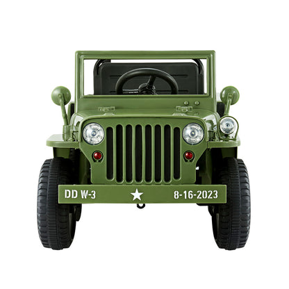 Rigo Kids Ride On Car Off Road Military Toy Cars 12V Olive
