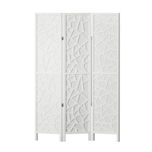Artiss Clover Room Divider Screen Privacy Wood Dividers Stand 3 Panel White