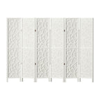 Artiss Clover Room Divider Screen Privacy Wood Dividers Stand 6 Panel White