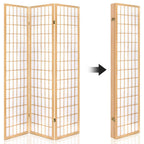 Artiss Room Divider Screen Wood Timber Dividers Fold Stand Wide Beige 6 Panel