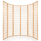 Artiss Room Divider Screen Wood Timber Dividers Fold Stand Wide Beige 6 Panel