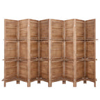 Artiss Room Divider Screen 8 Panel Privacy Dividers Shelf Wooden Timber Stand