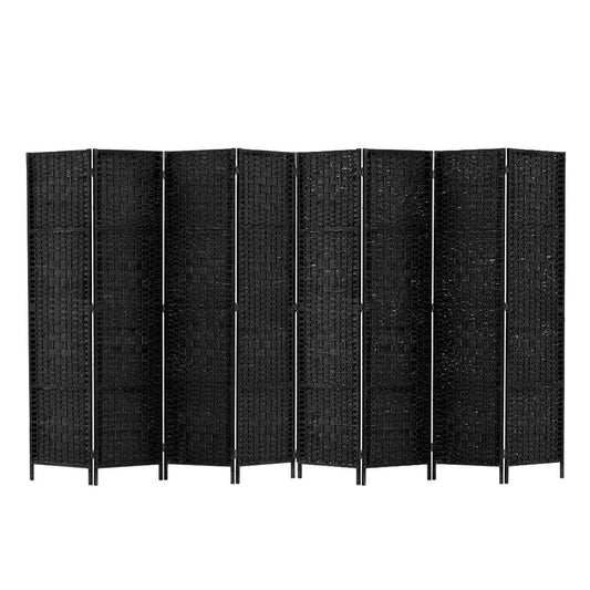 Artiss 8 Panel Room Divider Screen Privacy Timber Foldable Dividers Stand Black