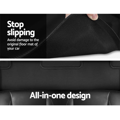 Weisshorn Car Rubber Floor Mats Front and Rear Fits Tesla Model Y 2021-2023
