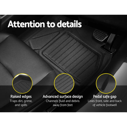 Weisshorn Car Rubber Floor Mats Front And Rear Compatible For Toyota RAV4 2019-2022