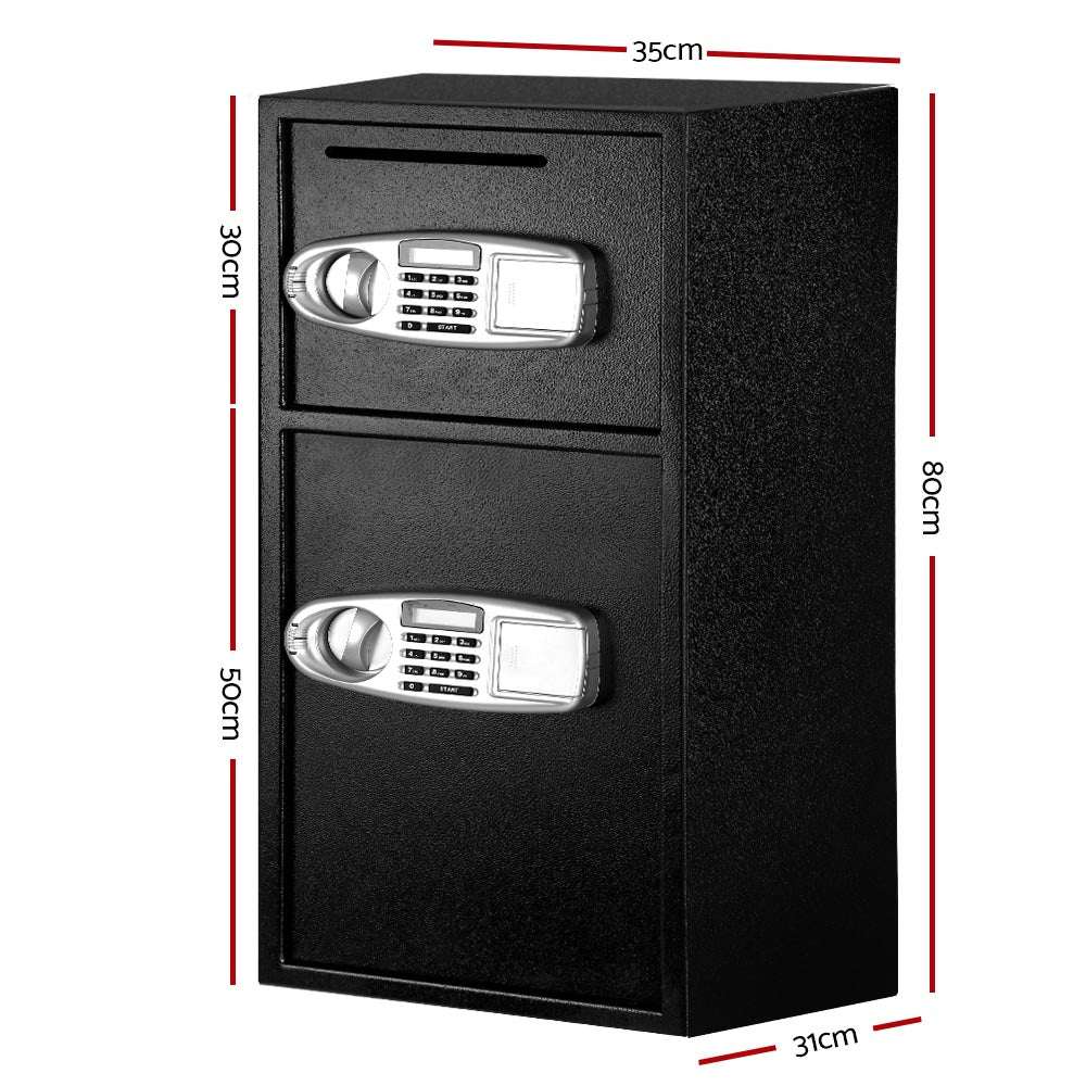 UL-TECH Electronic Safe Digital Security Box Double Door LCD Display