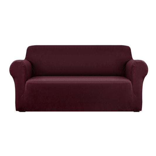 Artiss Sofa Cover Elastic Stretchable Couch Covers Burgundy 3 Seater