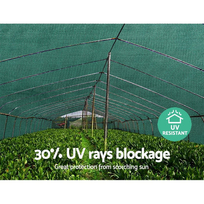 Instahut 1.83x30m 30% UV Shade Cloth Shadecloth Sail Garden Mesh Roll Outdoor Green