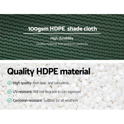 Instahut 3.66x30m 50% UV Shade Cloth Shadecloth Sail Garden Mesh Roll Outdoor Green