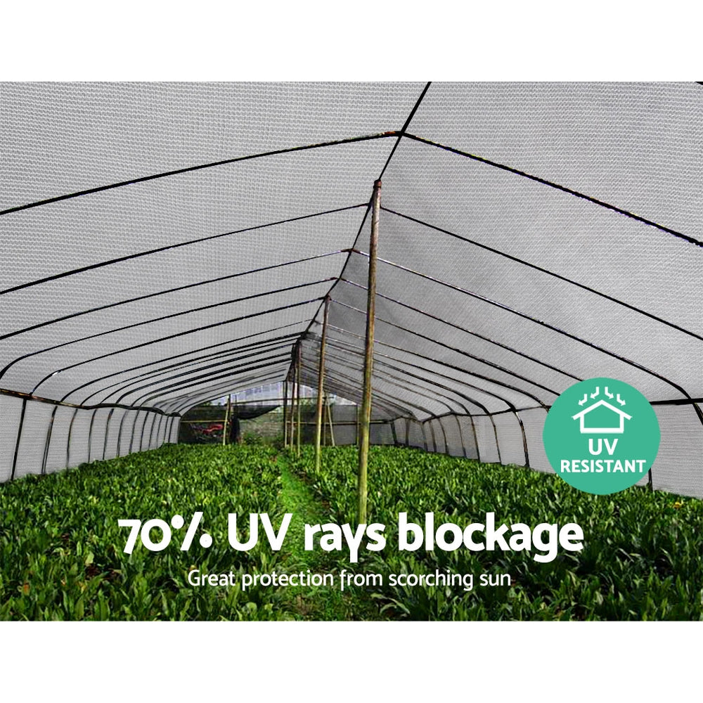 Instahut Shade Cloth Shadecloth Sail 70% UV Garden Mesh Roll Outdoor 3.66x30m
