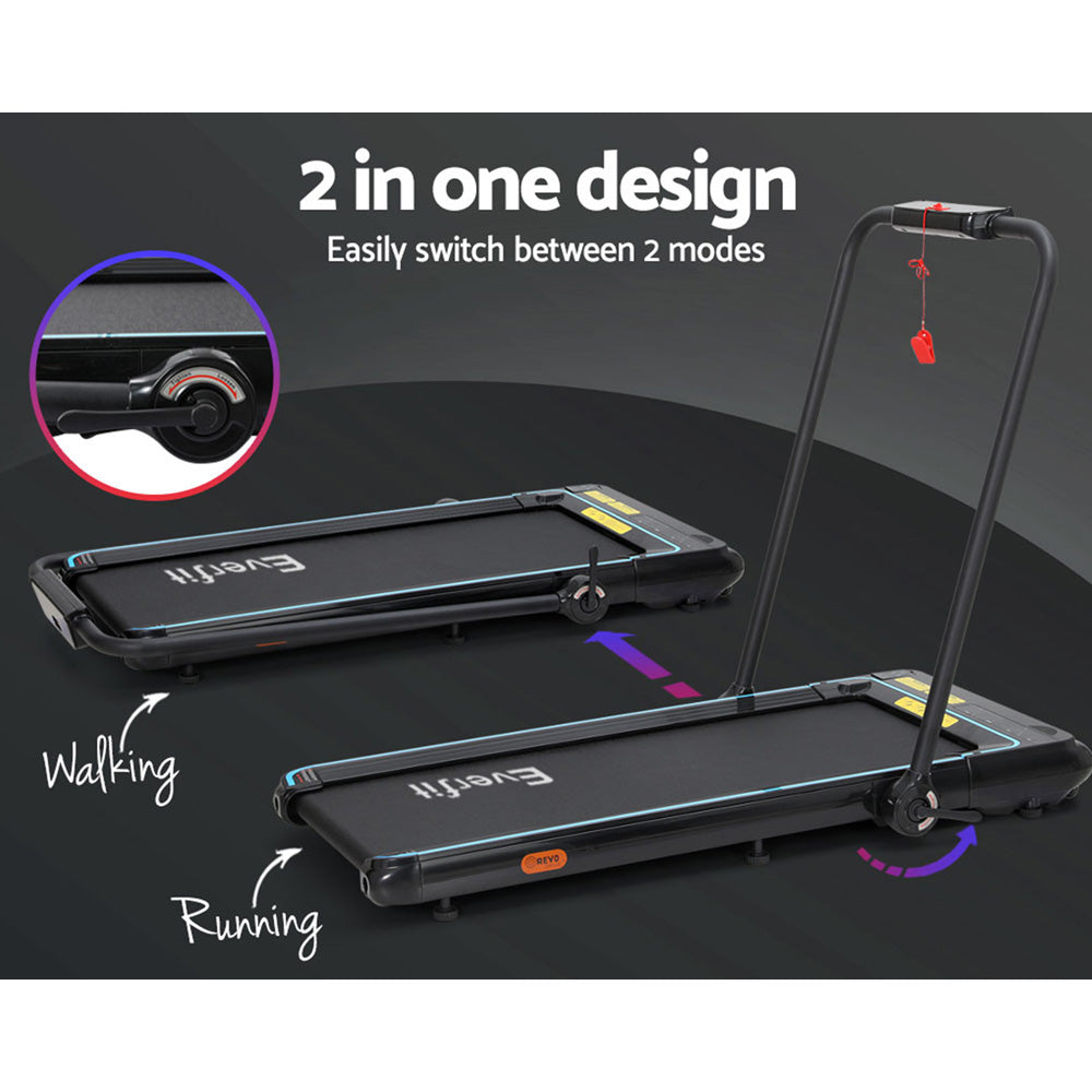 Everfit Treadmill Electric Walking Pad Home Office Gym Fitness Remote Control