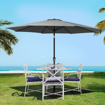 Instahut Outdoor Umbrella 3m Umbrellas Garden Beach Tilt Sun Patio Deck Shelter