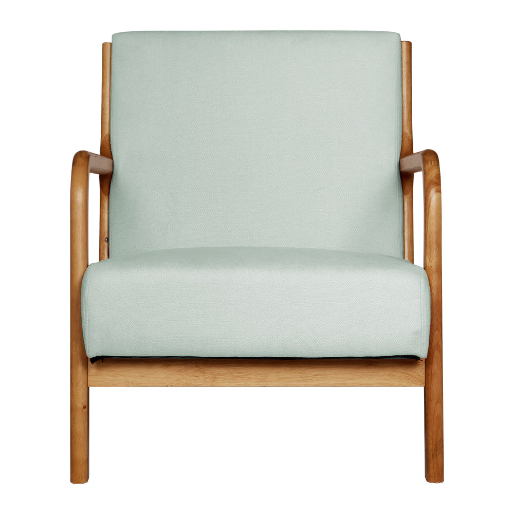 Artiss Armchair Lounge Chair Accent Armchairs Couch Sofa Bedroom Grey Wood