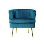 Artiss Armchair Lounge Chair Accent Armchairs Sofa Chairs Velvet Navy Blue Couch